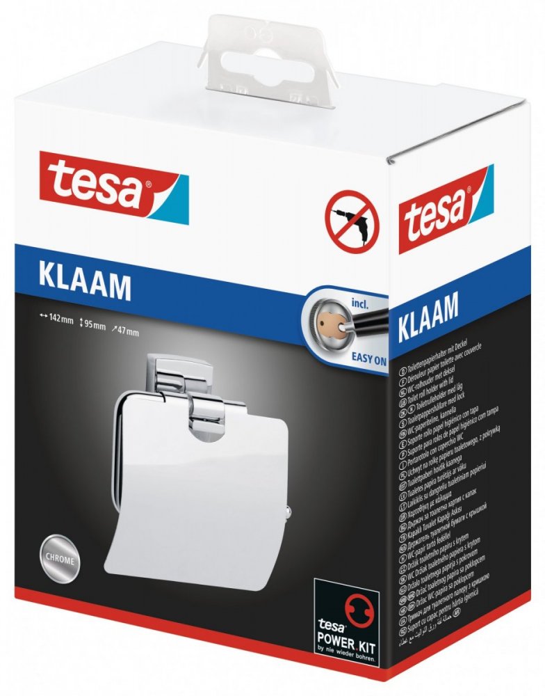 tesa® Klaam Samoprzylepny uchwyt na papier toaletowy