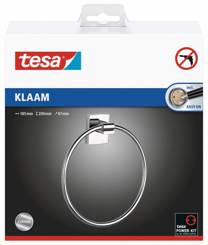 tesa® Klaam Samoprzylepny okrągły wieszak na ręcznik
