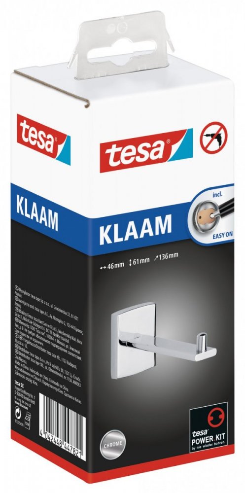 tesa® Klaam Samoprzylepny uchwyt na zapas papieru toaletowego