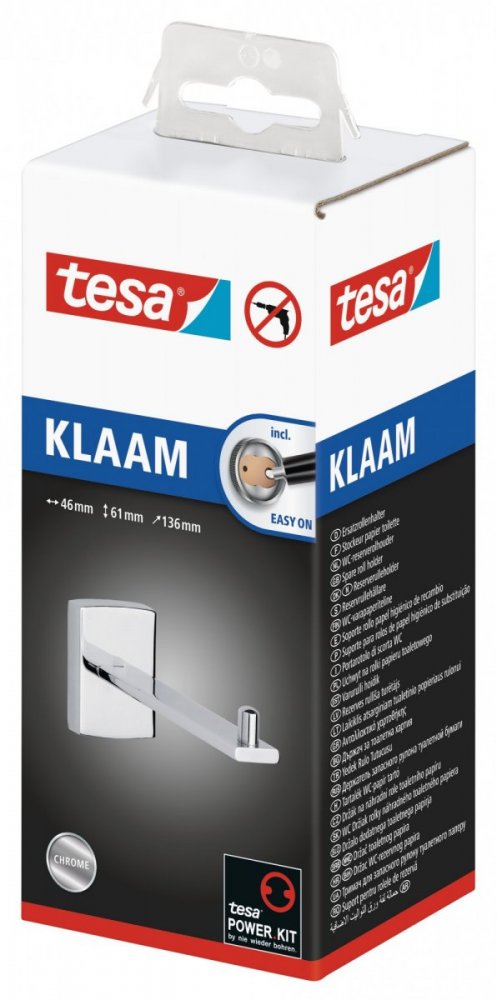 tesa® Klaam Samoprzylepny uchwyt na zapas papieru toaletowego