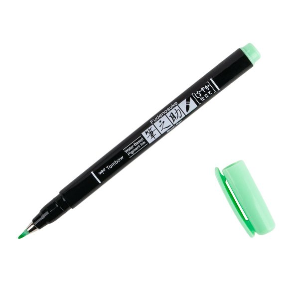 Tombow Flamaster pędzelkowy Fudenosuke pastel do czarnych kartek, light green