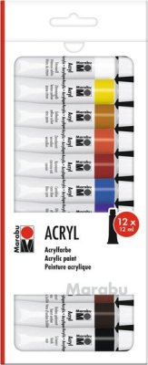 Marabu Zestaw akrylowy assortment, 12 x 12 ml