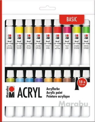 Marabu Zestaw akrylowy 18 x 12ml