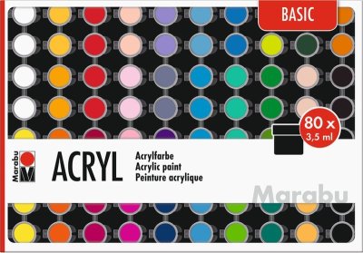 Marabu Zestaw akrylowy BASIC 80 x 3,5ml