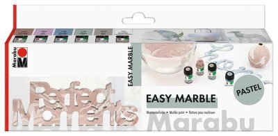 Marabu Easy marble - marmurkowe kolory set PASTEL 6x15ml