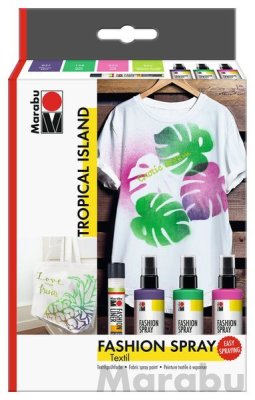 Marabu Zestaw Fasion Spray farba do tkanin set 