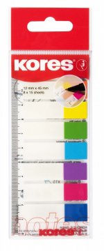 Zakładki indeksujące Index Strips transparentne, neon 8 kolorów 12x45mm