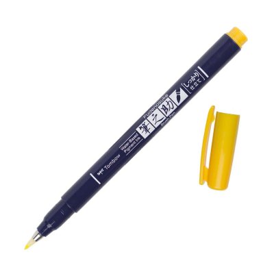 Tombow Flamaster Brush pen Fudenosuke, yellow