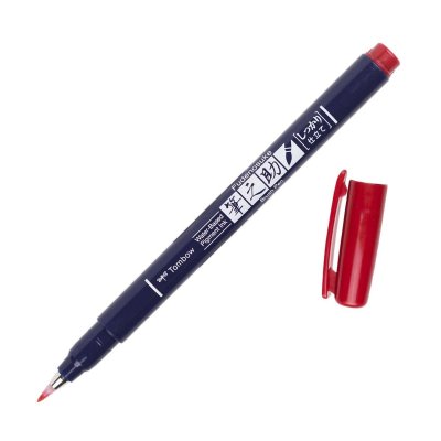 Tombow Flamaster Brush pen Fudenosuke, red
