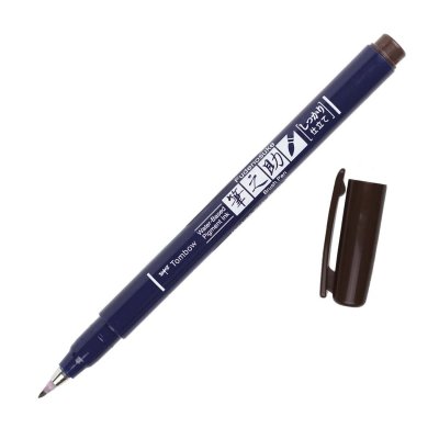 Tombow Flamaster Brush pen Fudenosuke, brown