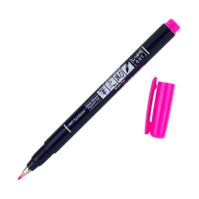 Tombow Flamaster Brush pen Fudenosuke, twardy,neon pink