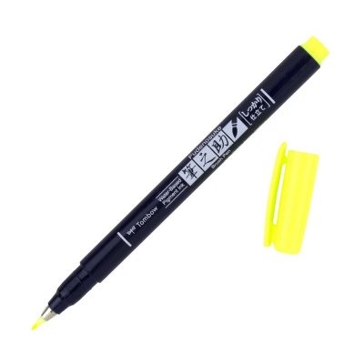 Tombow Flamaster Brush pen Fudenosuke, twardy,neon yellow