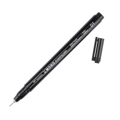Tombow Cienkopis MONO drawing pen, szerokość linii pisania: 01 (około 0,25 mm), czarny, luzem